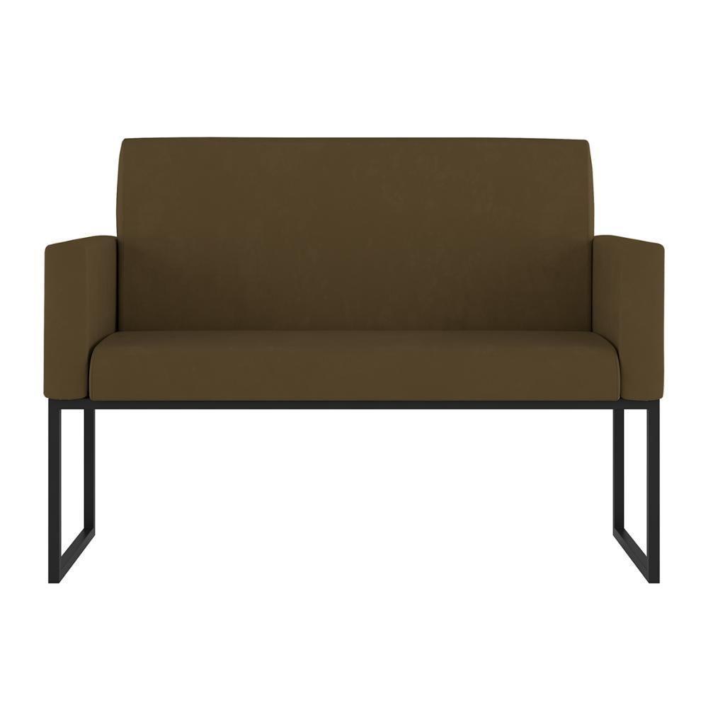 Kit 2 Poltronas + Namoradeira 2 Lugares Para Recepção Marrom - 6