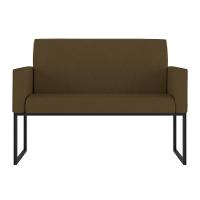 Kit 2 Poltronas + Namoradeira 2 Lugares Para Recepção Marrom - 6