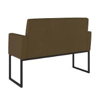 Kit 2 Poltronas + Namoradeira 2 Lugares Para Recepção Marrom - 8