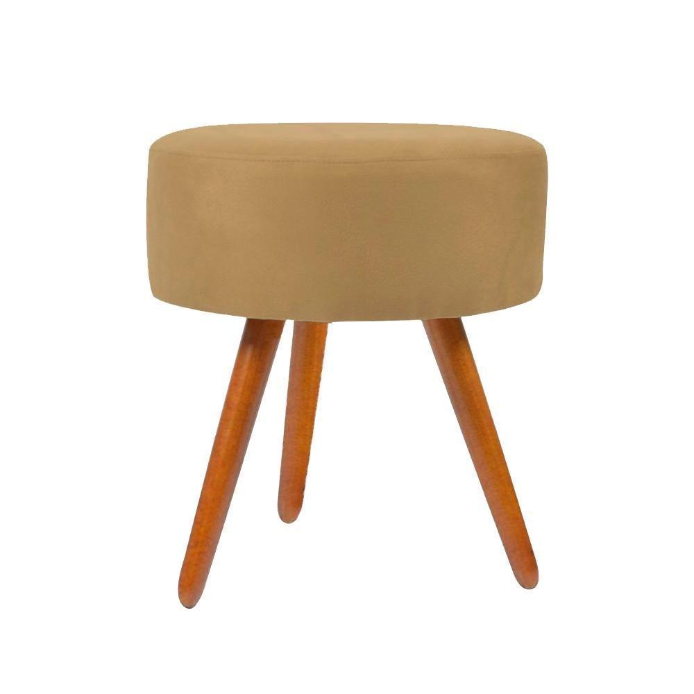 Kit 2 Poltronas Decorativa Consultorio Nina Com Puff Balaqui Capuccino - 3