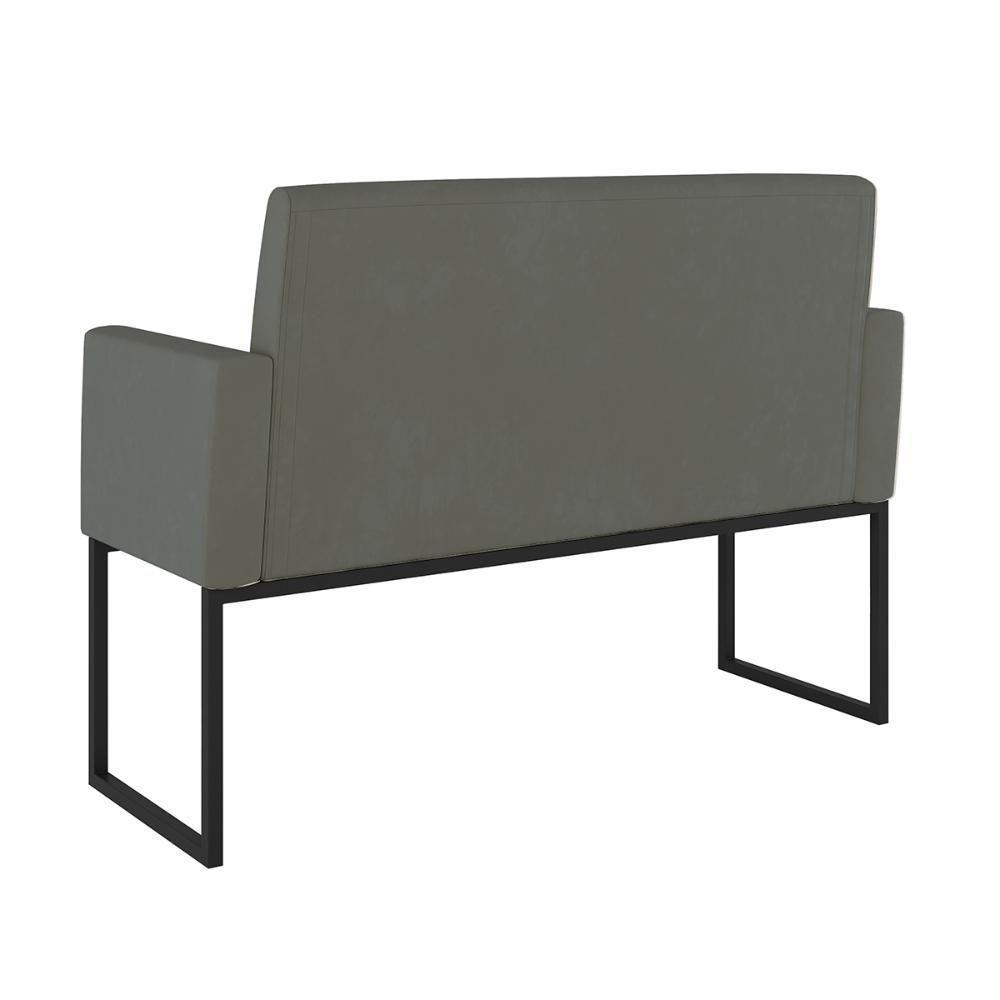 Kit 2 Poltronas + Namoradeira 2 Lugares Para Recepção Cinza - 6