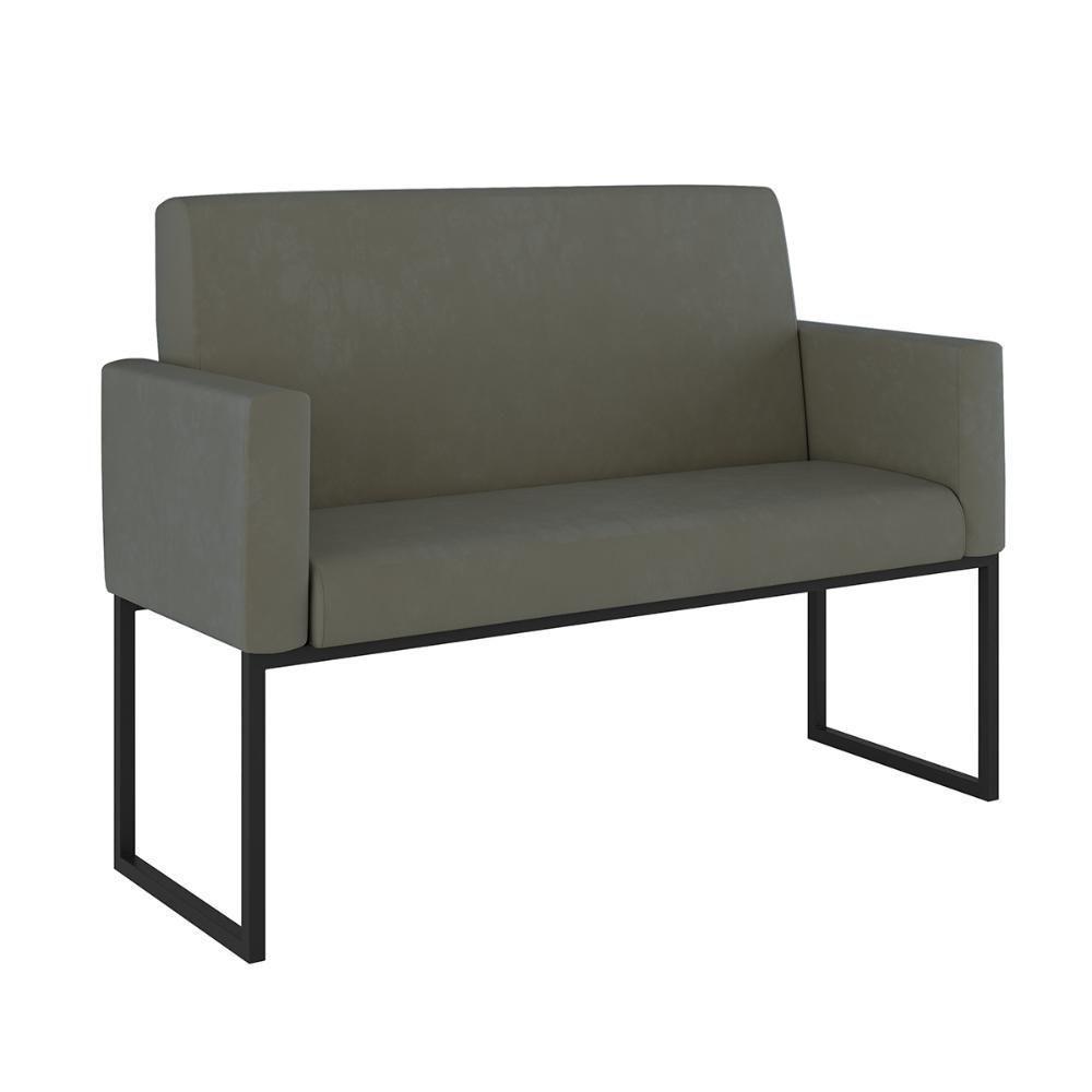 Kit 2 Poltronas + Namoradeira 2 Lugares Para Recepção Cinza - 8