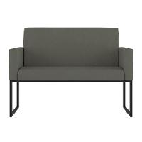 Kit 2 Poltronas + Namoradeira 2 Lugares Para Recepção Cinza - 7