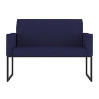 Kit 2 Poltronas + Namoradeira 2 Lugares Para Recepção Azul Marinho - 2