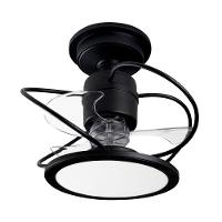 Ventilador De Teto Treviso Preto Fosco Confort Led Bivolt - 1