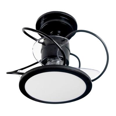 Ventilador de Teto Treviso 24W 37cm 3 Velocidades Preto Confort Led Bivolt