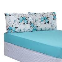 Jogo De Lençol Queen 3 Peças Esmeralda 100% Algodão Percal 150 Fios Cor:verdetiffany - 1