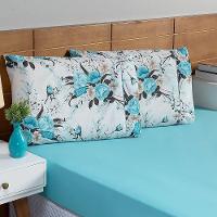 Jogo De Lençol Queen 3 Peças Esmeralda 100% Algodão Percal 150 Fios Cor:verdetiffany - 4