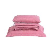 Kit Cobre Leito Solteiro 4 Peças Bordado Urbany 100% Poliéster Hipercal 400 Fios Cor:rosê - 1