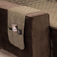 Protetor De Sofá Assento 1,80m Retrátil 100% Poliéster Cor:palhacáqui - 4