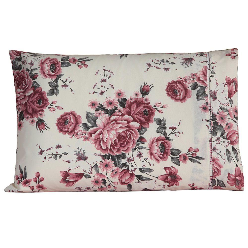 Fronha Avulsa 70cm X 50cm 1 Peça Esmeralda 100% Algodão Percal 150 Fios Cor:rosê - 1