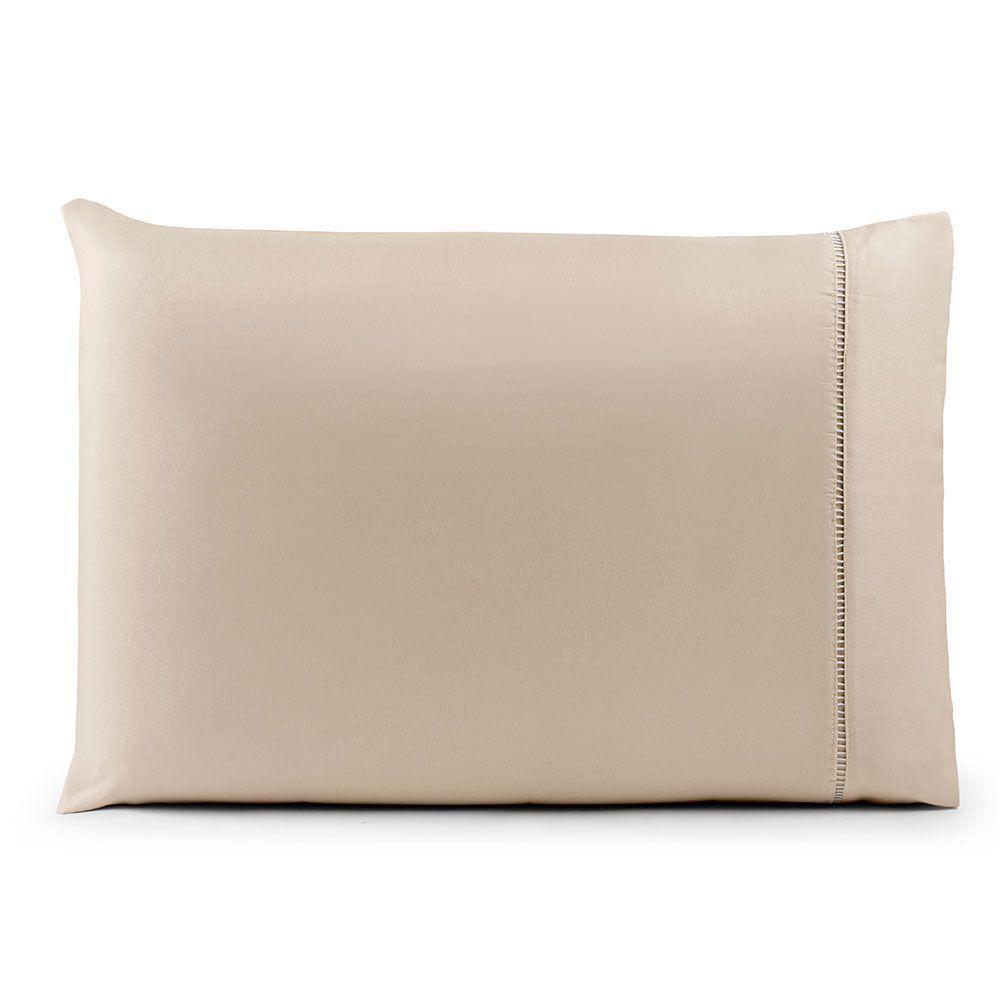 Fronha Avulsa 70cm X 50cm 1 Peça Laura 100% Poliéster Toque Percal 200 Fios Cor:cáqui - 1