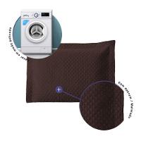 Porta Travesseiro Avulso 70cm X 50cm 1 Peça Prime Ultrassônico 100% Poliéster Cor:marrom - 1