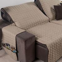 Protetor De Sofá Assento 2,20m Retrátil Shield 100% Poliéster Hipercal 400 Fios Cor:cáquitabaco - 6