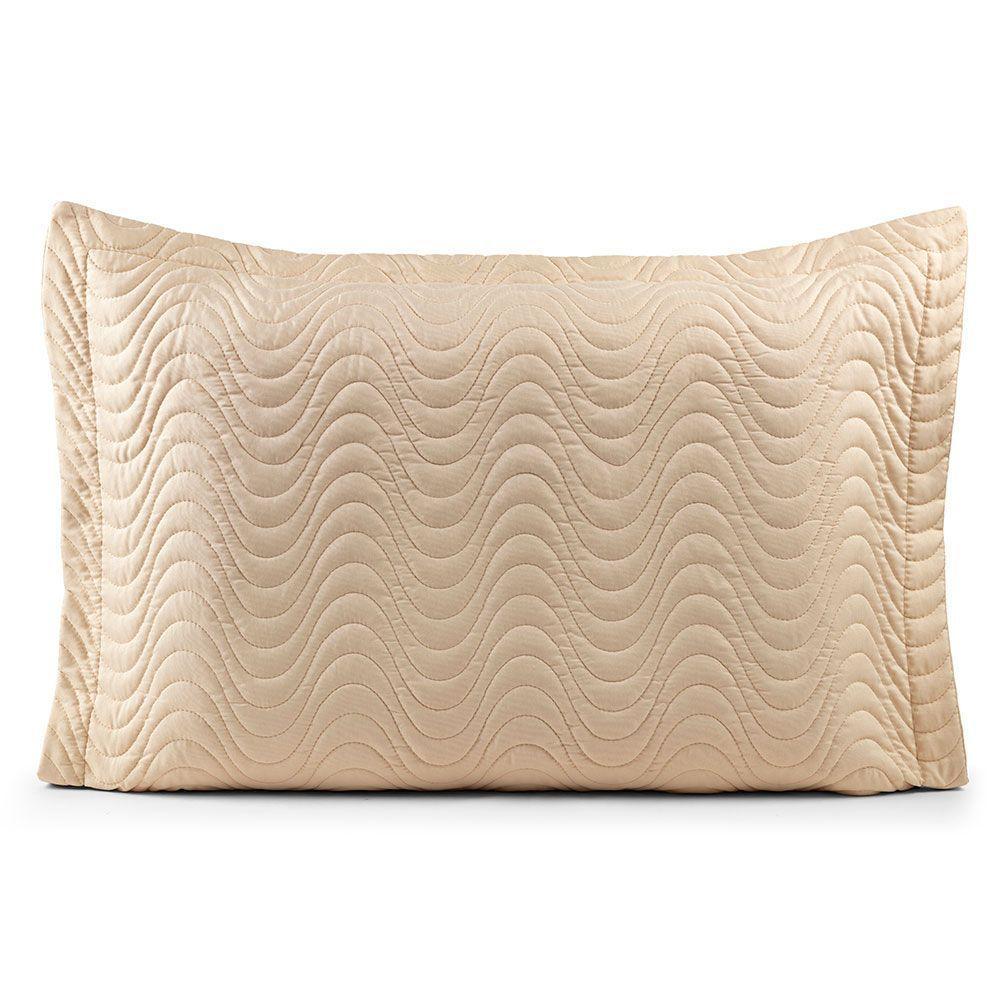 Porta Travesseiro Avulso 70cm X 50cm Com Debrum 1 Peça Laura Matelado 100% Poliéster Toque 200 Fios Cor:cáqui - 1