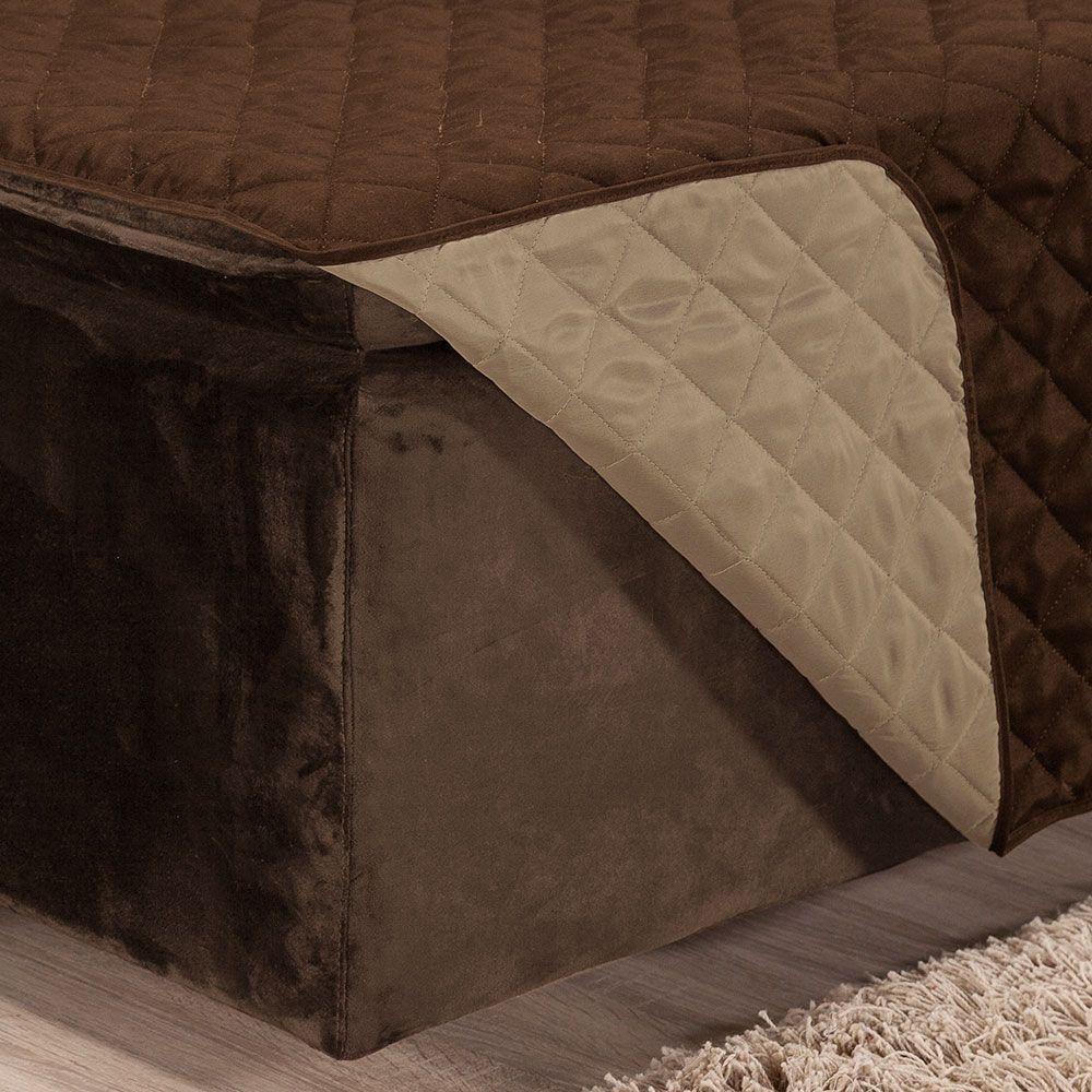 Protetor De Sofá Assento 1,80m Retrátil 100% Poliéster Cor:tabacocáqui - 5