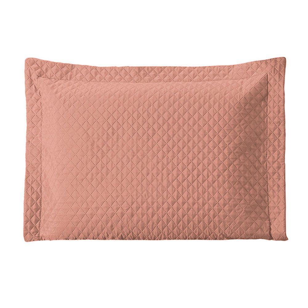 Porta Travesseiro Avulso 70cm X 50cm 1 Peça Prime Ultrassônico 100% Poliéster Cor:rosê - 1