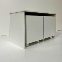 Mesa C/ 2 Baú Organizador De Brinquedos P/ Quarto De Criança Branco - 3