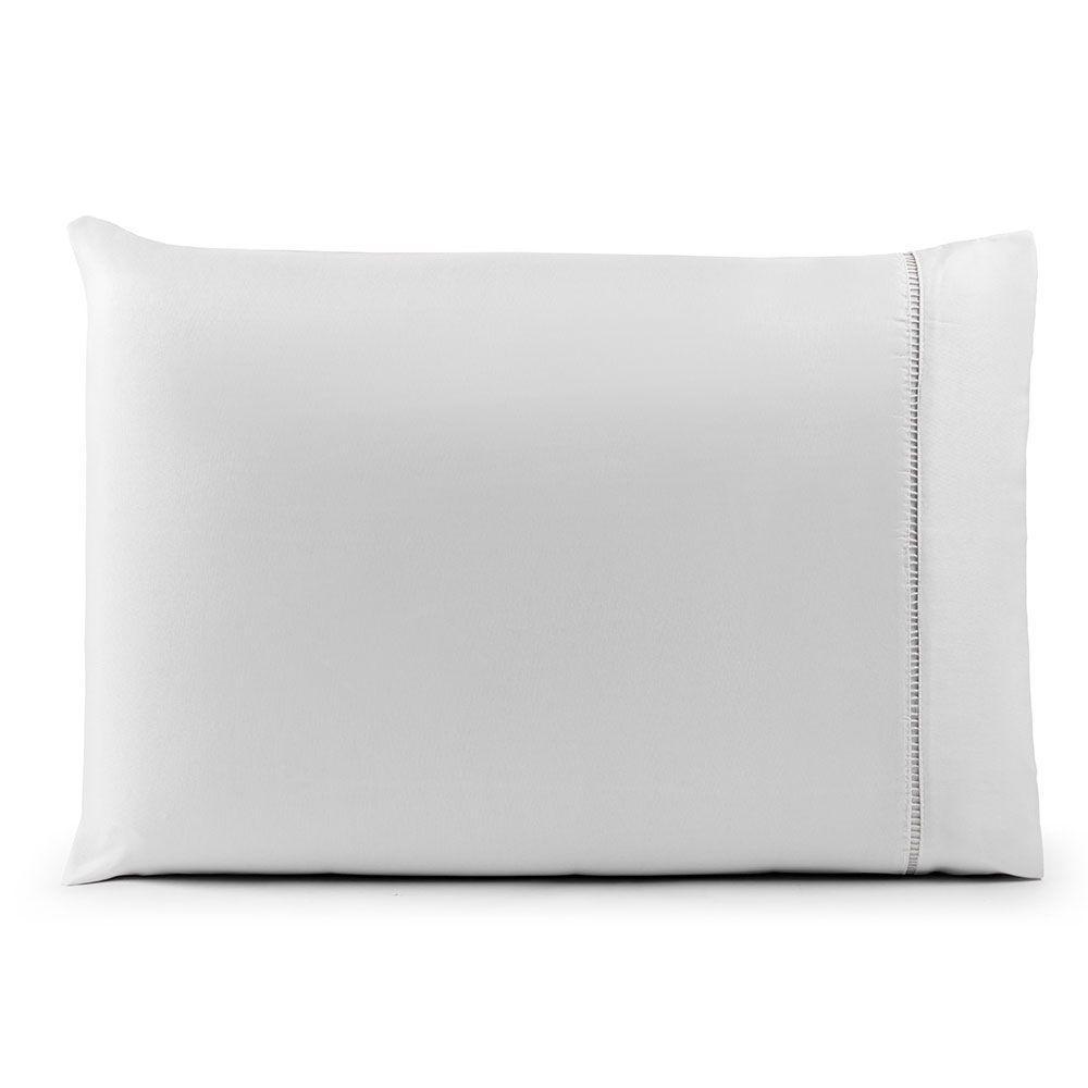 Fronha Avulsa 70cm X 50cm 1 Peça Laura 100% Poliéster Toque Percal 200 Fios Cor:branco - 1