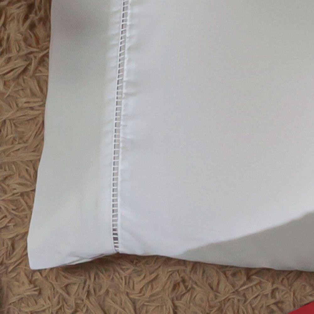 Fronha Avulsa 70cm X 50cm 1 Peça Laura 100% Poliéster Toque Percal 200 Fios Cor:branco - 2