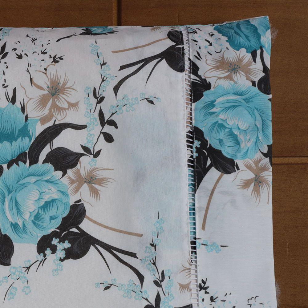 Cobre Leito Queen 1 Peça Esmeralda 100% Algodão Percal 150 Fios Cor:tiffany - 3