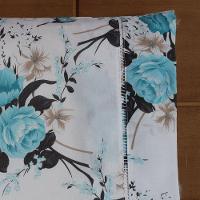 Cobre Leito Queen 1 Peça Esmeralda 100% Algodão Percal 150 Fios Cor:tiffany - 3