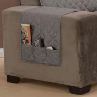 Protetor De Sofá King 2 Lugares Classic 100% Poliéster Cor:cinza - 3