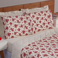 Cobre Leito Queen 1 Peça Esmeralda 100% Algodão Percal 150 Fios Cor:vermelho - 3