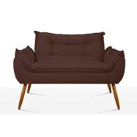 Kit Namoradeira Opala Sala Quarto e 02 Poltronas Balaqui Decor Marrom - 7