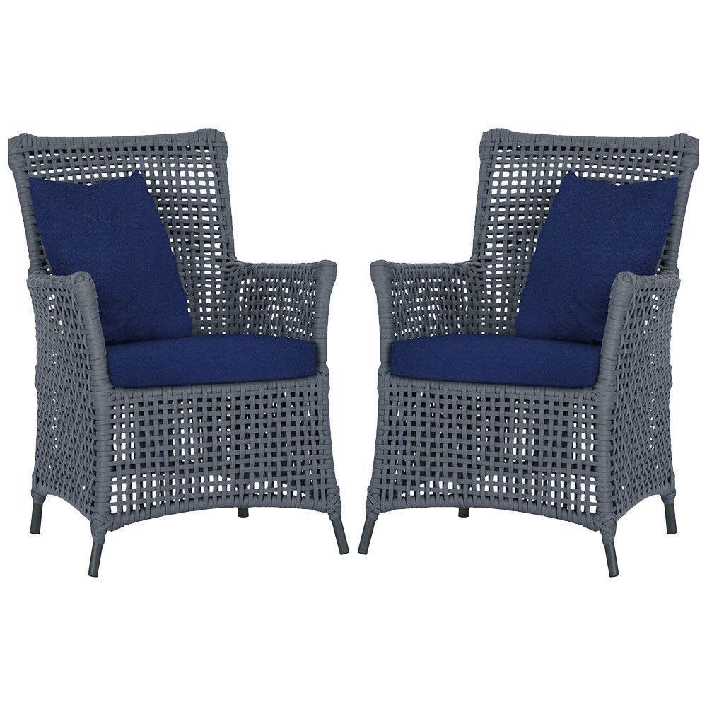 Poltronas Igapó Alumínio Pintura Preta Corda Náutica E10 Prata - 1