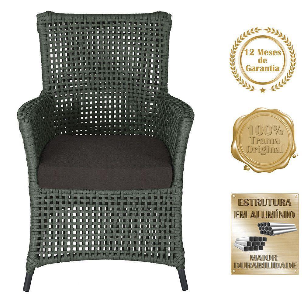 Poltronas Igapó Alumínio Pintura Preta Corda Náutica E9 Verde - 4