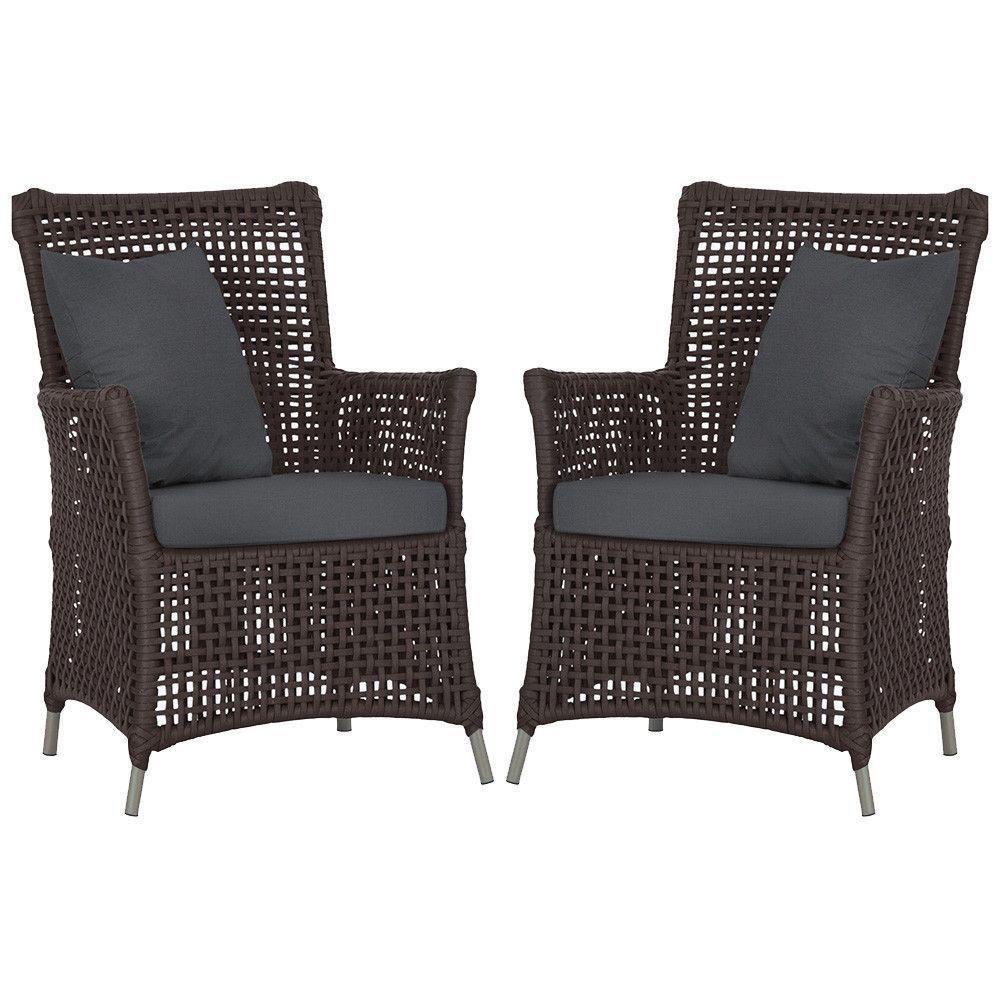 Poltronas Igapó Alumínio Micro Pintura Fendi Corda Náutica E Marrom - 1