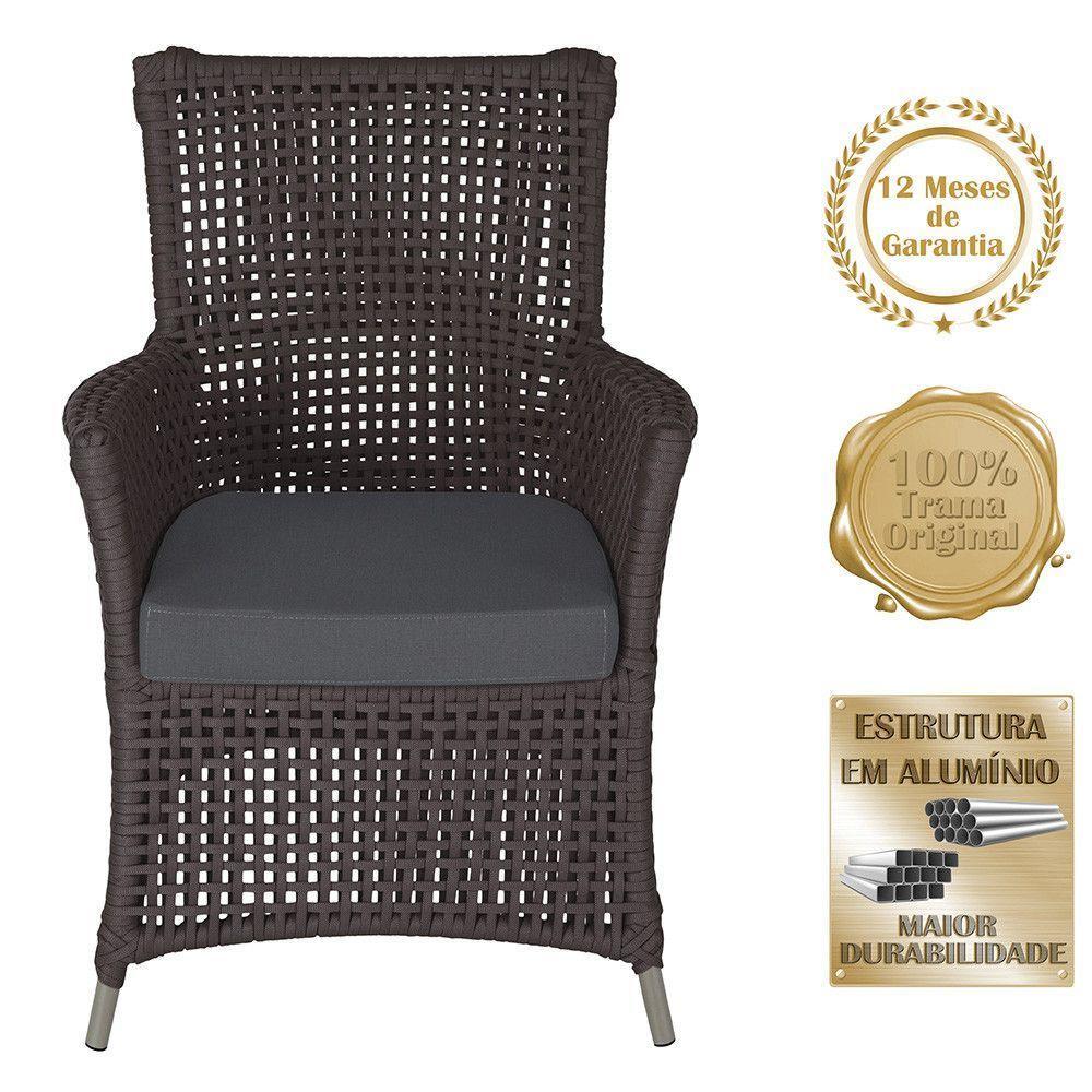 Poltronas Igapó Alumínio Micro Pintura Fendi Corda Náutica E Marrom - 5