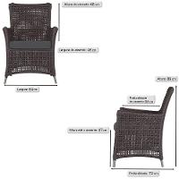 Poltronas Igapó Alumínio Micro Pintura Fendi Corda Náutica E Marrom - 6