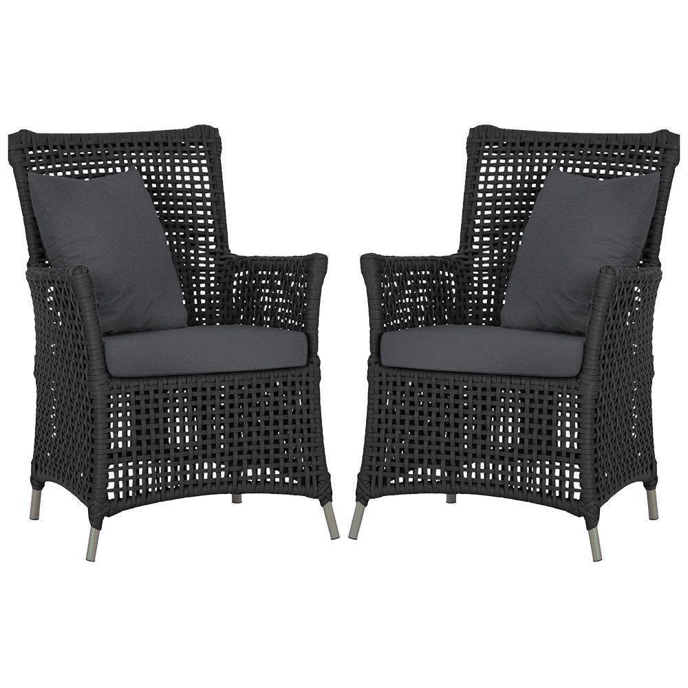 Poltronas Igapó Alumínio Micro Pintura Fendi Corda Náutica E Preto - 1