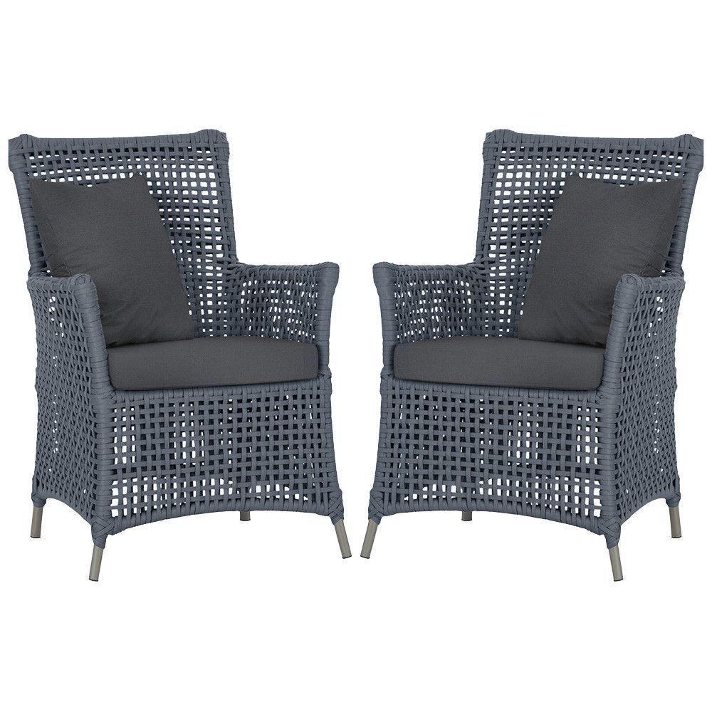 Poltronas Igapó Alumínio Micro Pintura Fendi Corda Náutica E Prata - 1