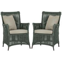 Poltronas Igapó Alumínio Pintura Marrom Corda Náutica E7 Verde - 1