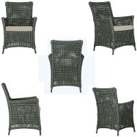 Poltronas Igapó Alumínio Pintura Marrom Corda Náutica E7 Verde - 2