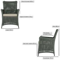 Poltronas Igapó Alumínio Pintura Marrom Corda Náutica E7 Verde - 5