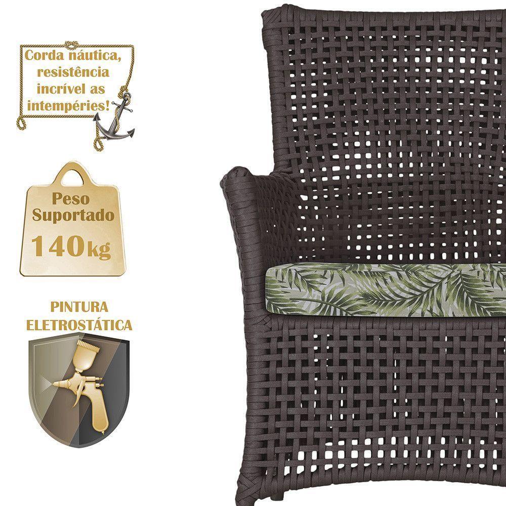Poltronas Igapó Alumínio Pintura Marrom Corda Náutica E5 Marrom - 4
