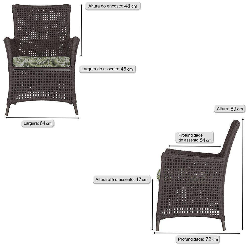 Poltronas Igapó Alumínio Pintura Marrom Corda Náutica E5 Marrom - 6