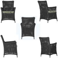 Poltronas Igapó Alumínio Pintura Marrom Corda Náutica E5 Preto - 3