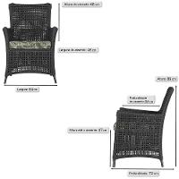 Poltronas Igapó Alumínio Pintura Marrom Corda Náutica E5 Preto - 6