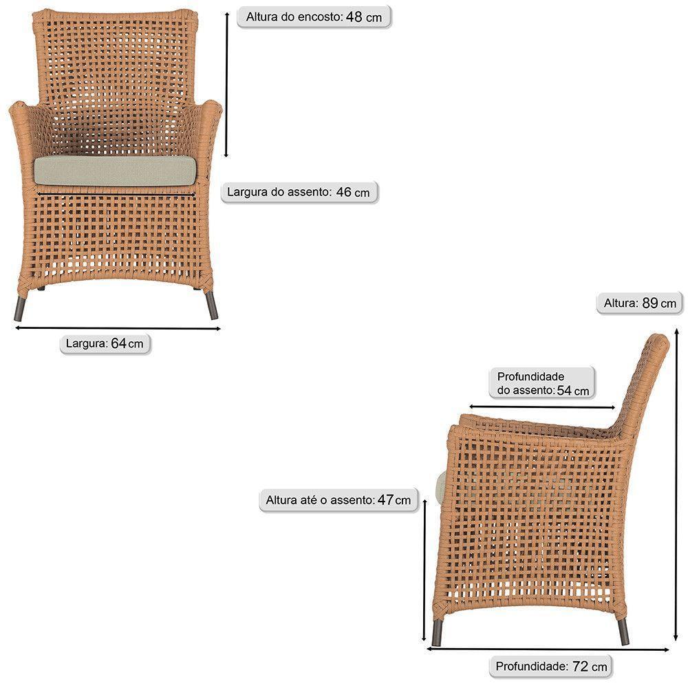 Poltronas Igapó Alumínio Pintura Marrom Corda Náutica E7 Terra Cota - 6