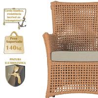 Poltronas Igapó Alumínio Pintura Marrom Corda Náutica E7 Terra Cota - 3