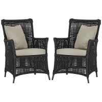 Poltronas Igapó Alumínio Pintura Marrom Corda Náutica E7 Preto - 1