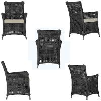 Poltronas Igapó Alumínio Pintura Marrom Corda Náutica E7 Preto - 2