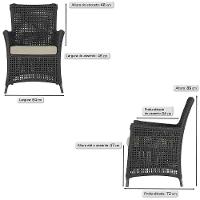 Poltronas Igapó Alumínio Pintura Marrom Corda Náutica E7 Preto - 5