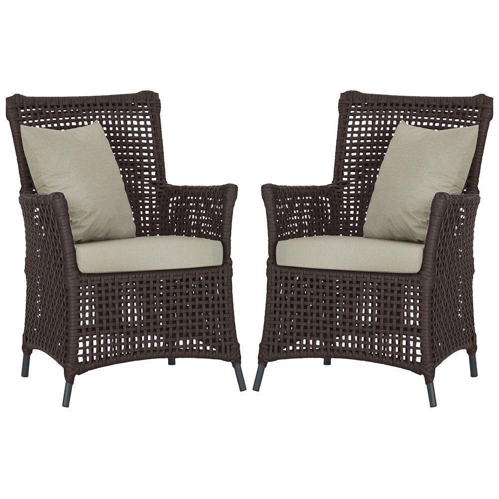 Poltronas Igapó Alumínio Pintura Preta Corda Náutica E7 Marrom - 1