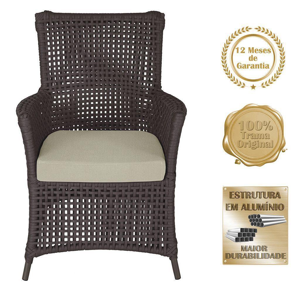 Poltronas Igapó Alumínio Pintura Marrom Corda Náutica E7 Marrom - 5